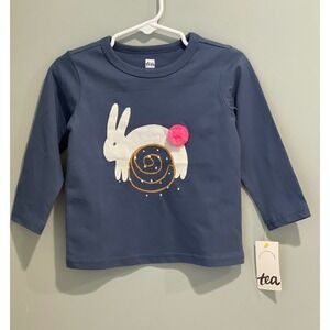 Tea Collection Cinnamon Bunny Tee Shirt Top‎ Long Sleeve 12 18 Months